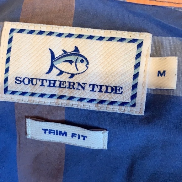 Southern Tide Trim Fit Sailgate blue plaid shirt Size Medium - Picture 6 of 9